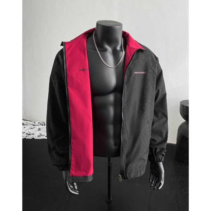 Casual Starry Sky Three Bar Coat Top for Men