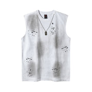 Loose Round Neck T-Shirt Cotton Short Sleeve Men