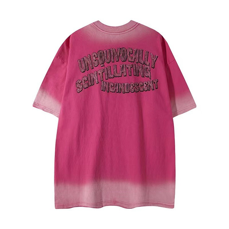 Loose Round Neck T-Shirt Cotton Short Sleeve Men