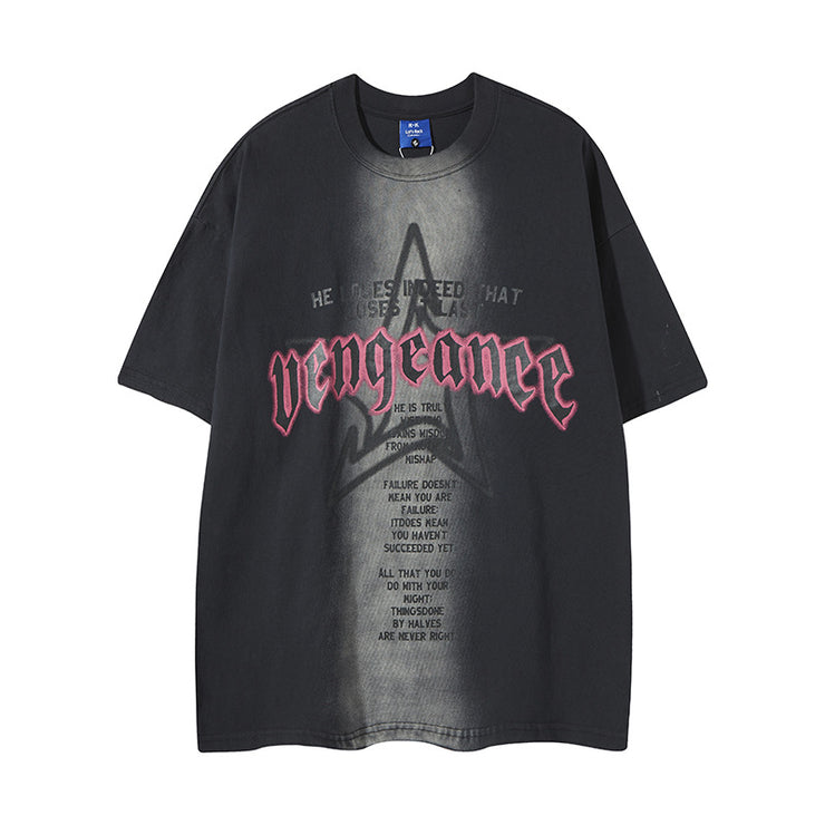 Loose Round Neck T-Shirt Cotton Short Sleeve Men