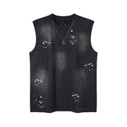 Loose Round Neck T-Shirt Cotton Short Sleeve Men
