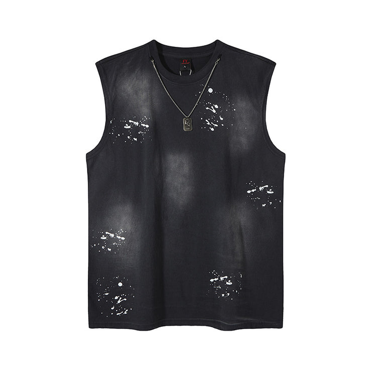 Loose Round Neck T-Shirt Cotton Short Sleeve Men