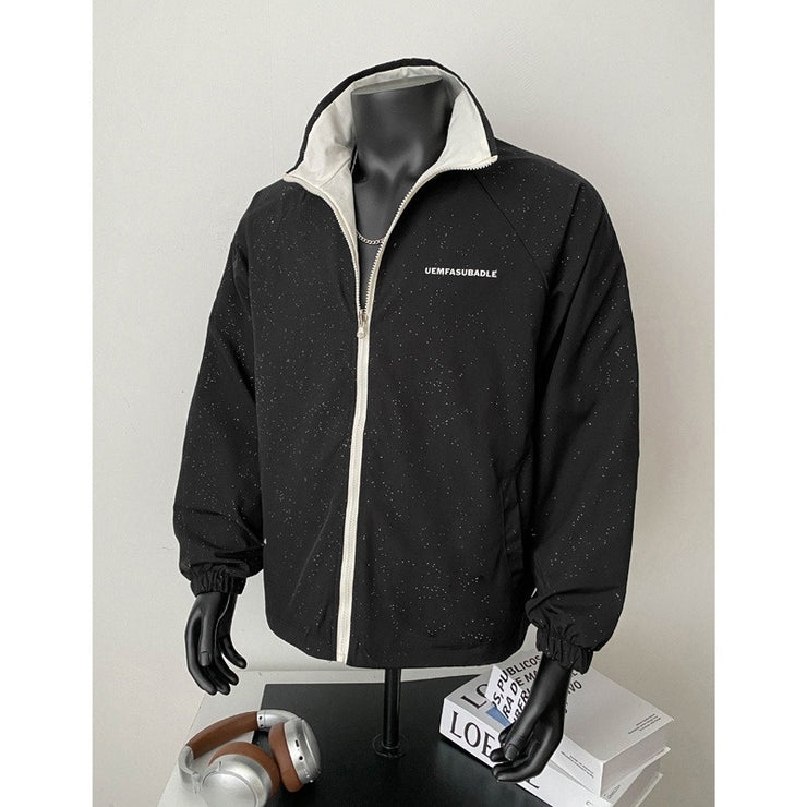 Casual Starry Sky Three Bar Coat Top for Men
