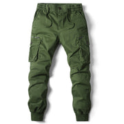 Elastic Cuff Pants Men's Plus Size Long Trousers Casual Workwear Loose Fit Pants for Men