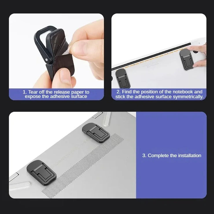 Adjustable Folding Laptop Stand Mini Legs Ultra-thin Portable Support for Macbook Notebook Cooling Holder Feet Invisible Bracket