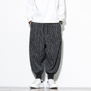 Style Casual Pants Loose Cuff Harem Trousers Trendy Plus Size Printed Skinny Pants for Men