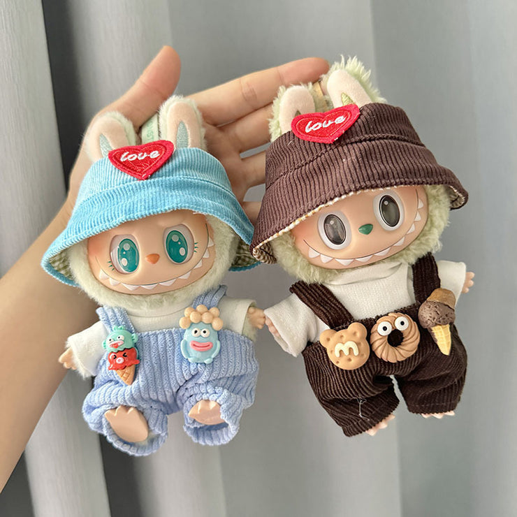 [Clothes Only] 1/2 Generation Labubu Clothing Pendant Labubu Sitting Party Baby Clothes Sweetener Strap Pants Set