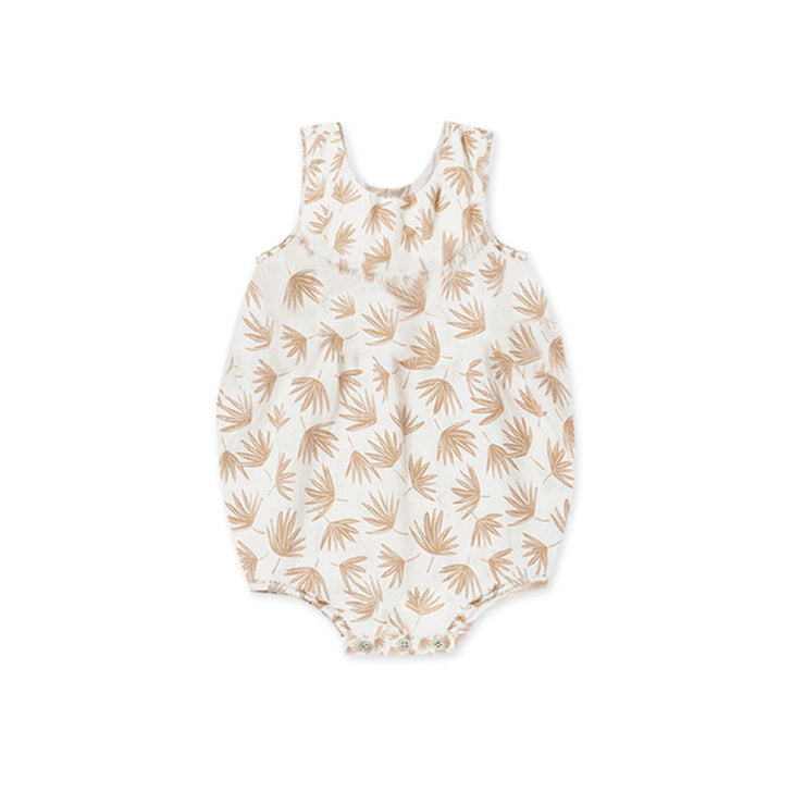 Summer Baby Diaper Cover Cotton Breathable Romper Nordic Style Floral Sleeveless Onesie