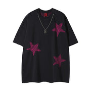 Loose Round Neck T-Shirt Cotton Short Sleeve Men