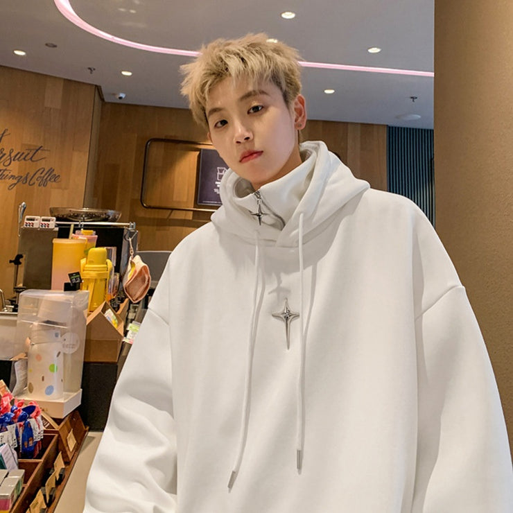 Fake two hooded sweatshirts for men