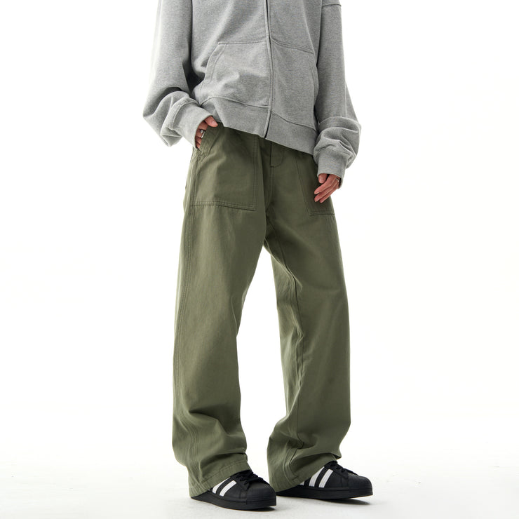 Spring and Autumn loose straight leg casual pants for men and women