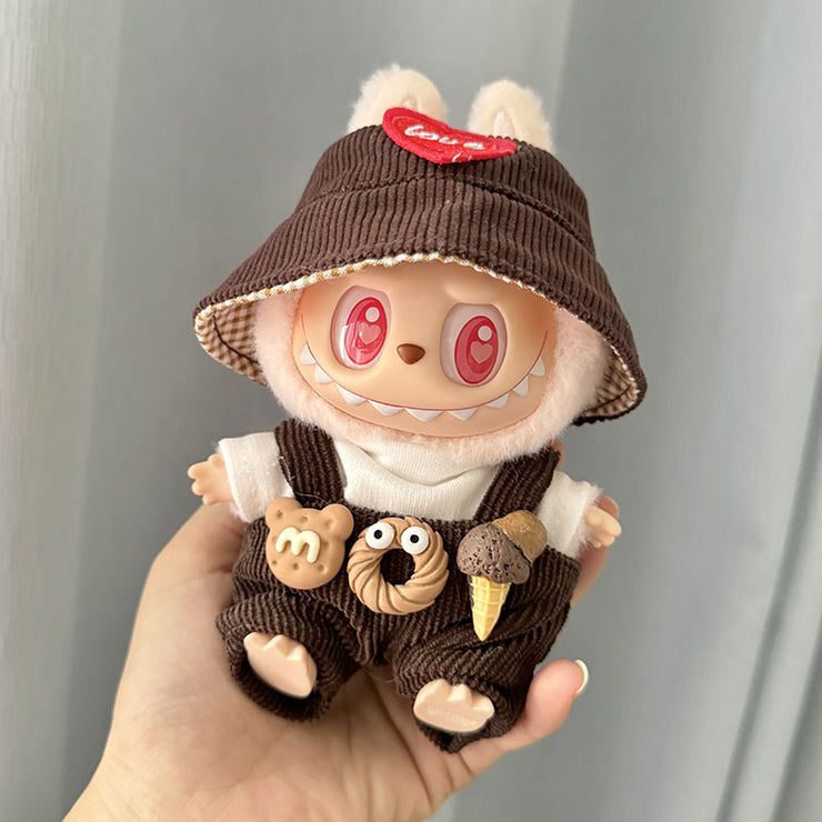[Clothes Only] 1/2 Generation Labubu Clothing Pendant Labubu Sitting Party Baby Clothes Sweetener Strap Pants Set
