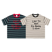 Short Sleeve T-Shirt INS Fashion Khaki Grey Loose Half Sleeve