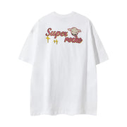 Loose Round Neck T-Shirt Cotton Short Sleeve Men