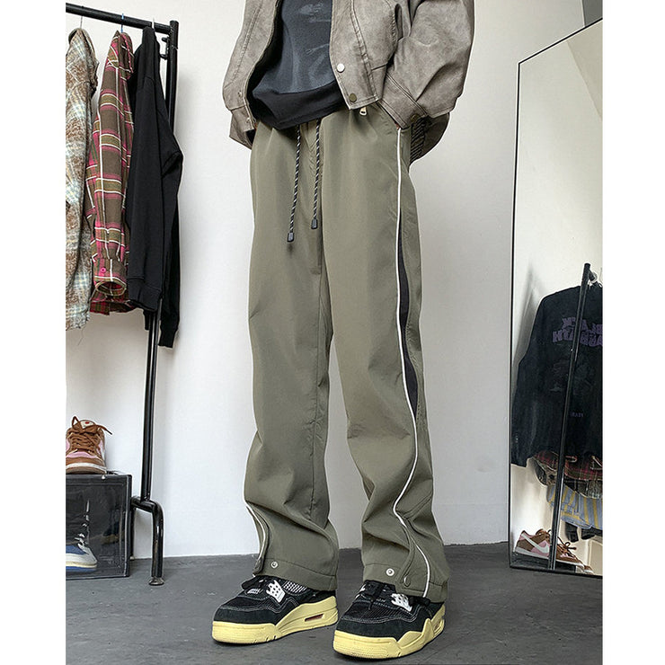 Loose straight leg high street casual pants for men