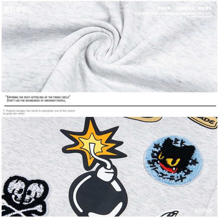 Short Sleeve T-Shirt for Men and Women Couple Loose Tee