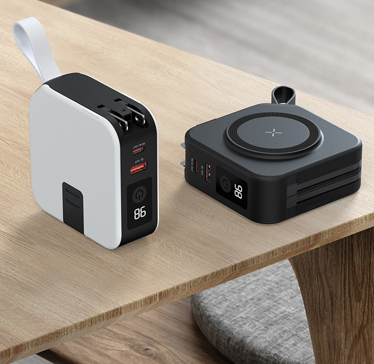 Five in one magnetic wireless power bank 22.5W portable power bank 10000mAh travel charger