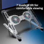 C9 Computer Bracket Aluminum Alloy Notebook Bracket Folding Fan Cooling Increased Laptop Bracket