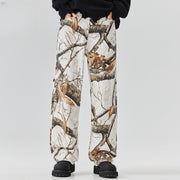 Cowboy washed loose wide leg versatile jeans for men
