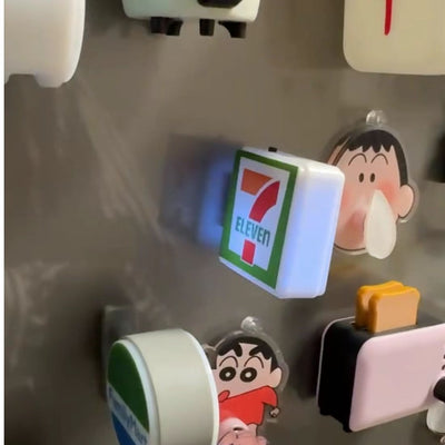 Convenience store refrigerator sticker can magnetically attract Lawson 711 family lightbox toy model, illuminated