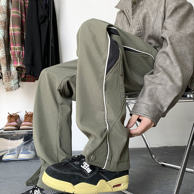 Loose straight leg high street casual pants for men