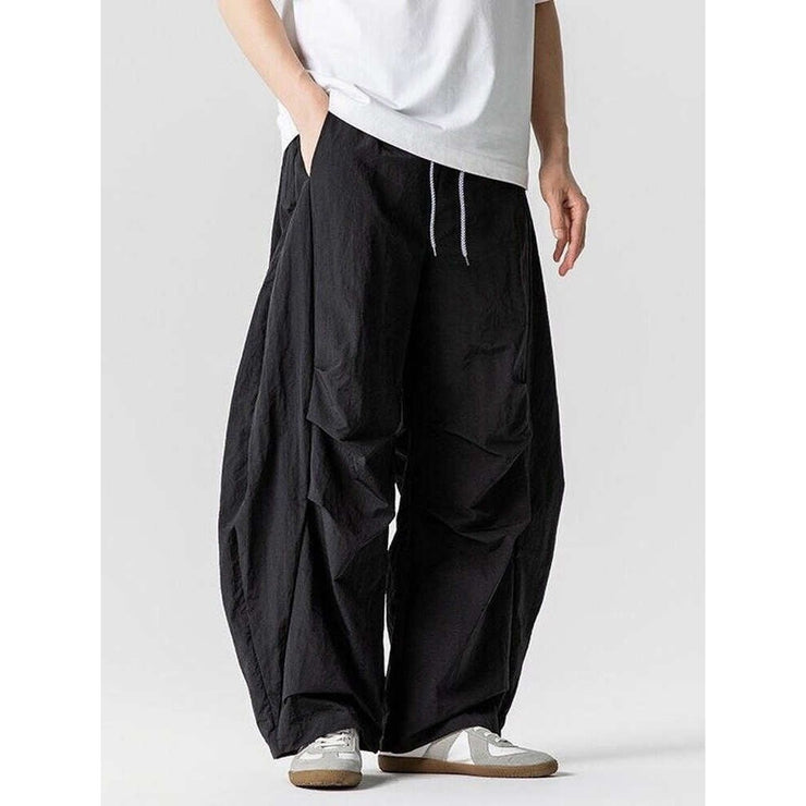 Workwear Tactical Paratrooper Pants for Men Cleanfit Cool and Stylish Pleated Wide Leg Long Pants Loose Lantern Pants Trendy
