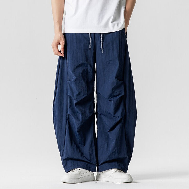Workwear Tactical Paratrooper Pants for Men Cleanfit Cool and Stylish Pleated Wide Leg Long Pants Loose Lantern Pants Trendy