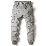 Elastic Cuff Pants Men's Plus Size Long Trousers Casual Workwear Loose Fit Pants for Men