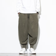 Style Casual Pants Loose Cuff Harem Trousers Trendy Plus Size Printed Skinny Pants for Men