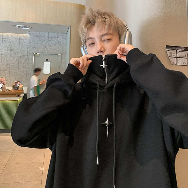 Fake two hooded sweatshirts for men