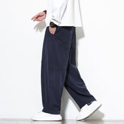 Style Corduroy Casual Pants for Men Loose Big Size Trendy Tapered Leg Wide Leg Harem Pants