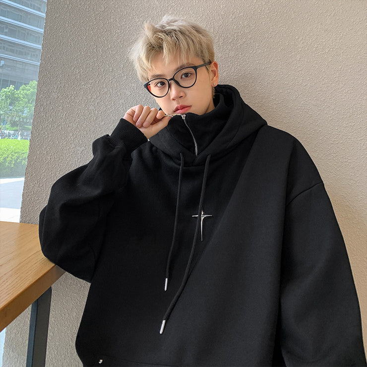 Fake two hooded sweatshirts for men