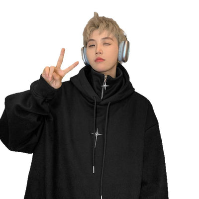 Fake two hooded sweatshirts for men