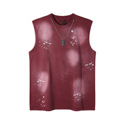 Loose Round Neck T-Shirt Cotton Short Sleeve Men