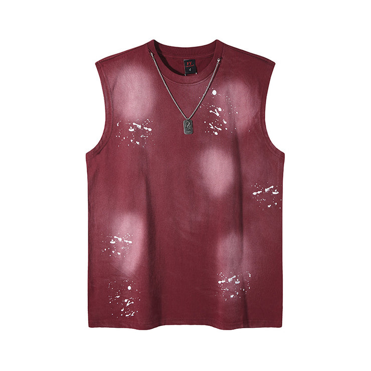 Loose Round Neck T-Shirt Cotton Short Sleeve Men