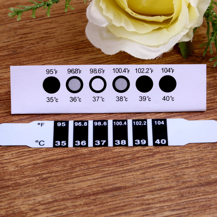 10 Pcs/lot Forehead Head Strip Thermometer Fever Body Baby Child Kid Adult Check Test Temperature Monitoring Safe Non-Toxic