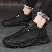 Men's shoes sports and casual shoes zippers low top board shoes with one foot kick