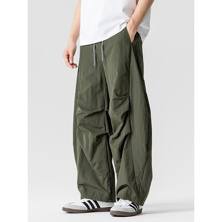 Workwear Tactical Paratrooper Pants for Men Cleanfit Cool and Stylish Pleated Wide Leg Long Pants Loose Lantern Pants Trendy