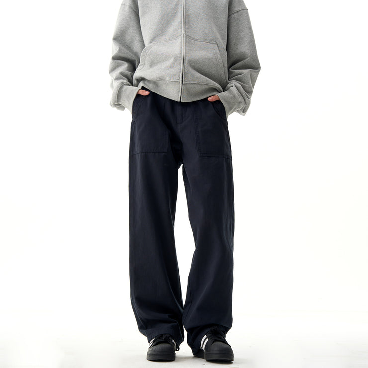 Spring and Autumn loose straight leg casual pants for men and women