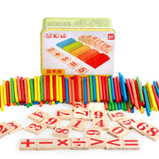 Number Sticks for Children, Arithmetic Sticks, Counting Sticks, Baby Math Teaching Aids, Magnetic Alarm Clock Boxed Educational Toys