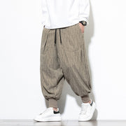 Style Casual Pants Loose Cuff Harem Trousers Trendy Plus Size Printed Skinny Pants for Men