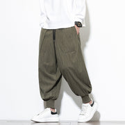 Style Casual Pants Loose Cuff Harem Trousers Trendy Plus Size Printed Skinny Pants for Men