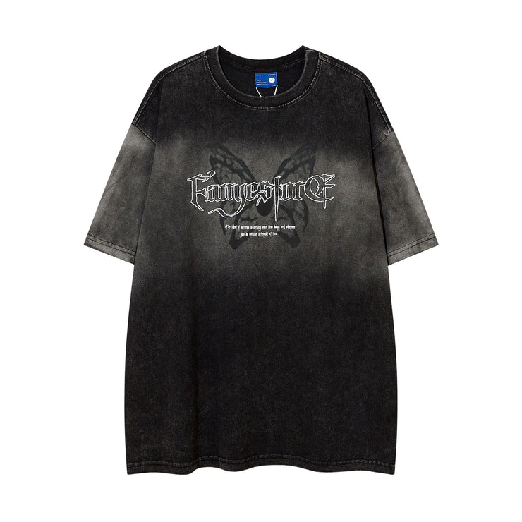 Loose Round Neck T-Shirt Cotton Short Sleeve Men