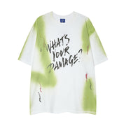 Loose Round Neck T-Shirt Cotton Short Sleeve Men
