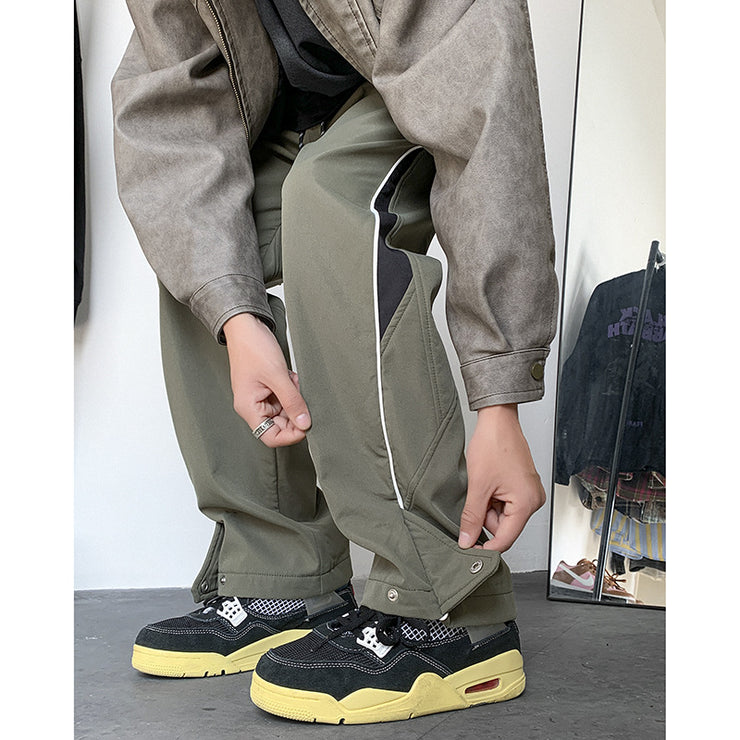 Loose straight leg high street casual pants for men