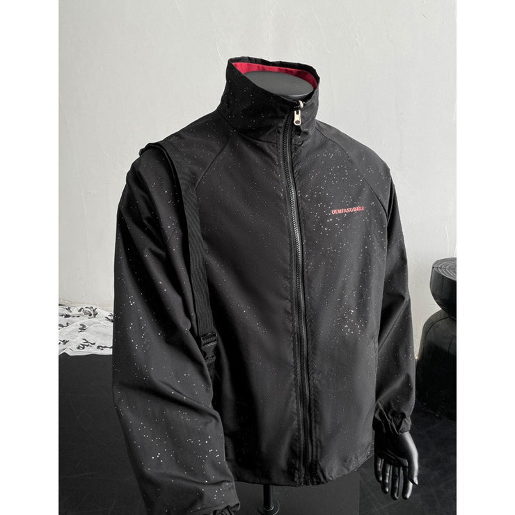 Casual Starry Sky Three Bar Coat Top for Men