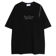 Short Sleeve T-shirt Loose Trendy High Street Unique Drape Top for Men