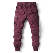 Elastic Cuff Pants Men's Plus Size Long Trousers Casual Workwear Loose Fit Pants for Men
